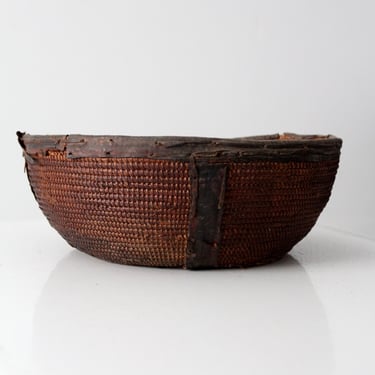 antique African bowl, tribal basket 