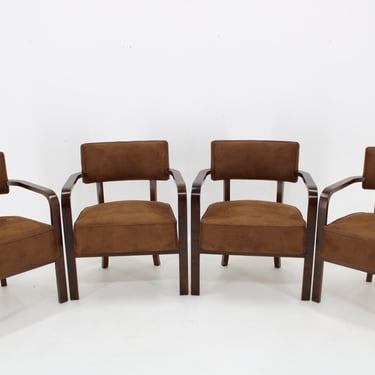 1930s Restored Art Deco Armchair / Mid-century / Brown Colour / Vintage Armchair / 