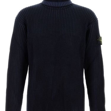 Stone Island Men Midnight Blue Wool Sweater