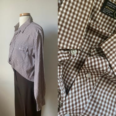 60s JCPenney Gingham Button Down 