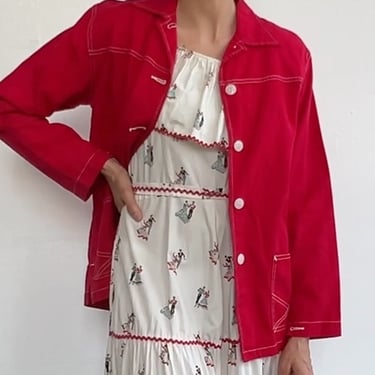 Vintage Cherry Canvas Chore Coat (S)