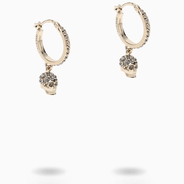 Alexander McQueen Skull pendant earrings with crystals