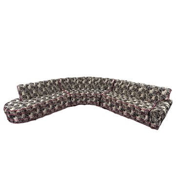 Vintage 3-Piece Curved Sectional