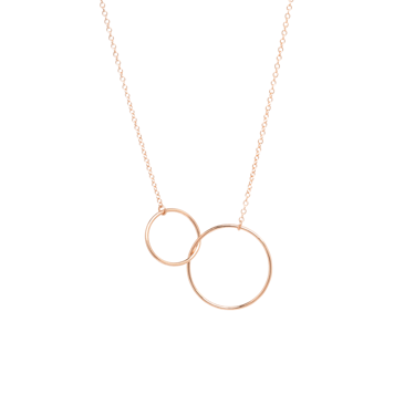 Mixed Interlocked Smooth Circles Necklace