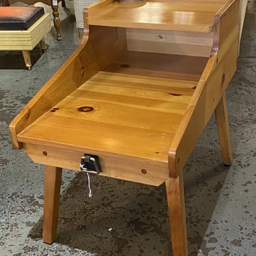 Habitant Knotty Pine End Table w One Drawer