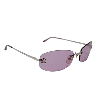 Chanel Purple Rimless Sumglasses
