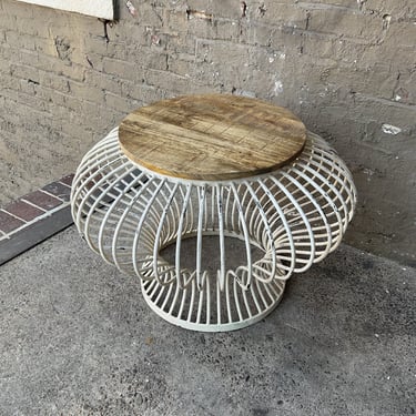 Modern Wood & Iron Cocktail Table