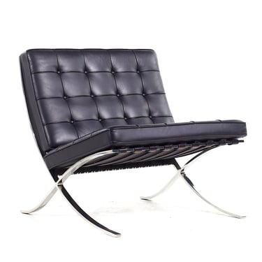 Mies van der Rohe for Knoll Mid Century Stainless Steel Frame Barcelona Lounge Chair - mcm 
