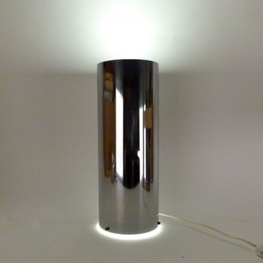 Chrome Cylinder "Up Light" Lamp