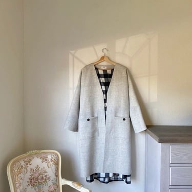 soft gray wool coat