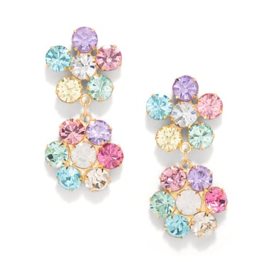 The Pink Reef Handcrafted Gem Double Floral in Rainbow