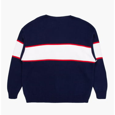 MALBON GOLF Bennett Knit Polo Sweater - Navy