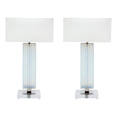 Iridescent Murano Glass Lamps