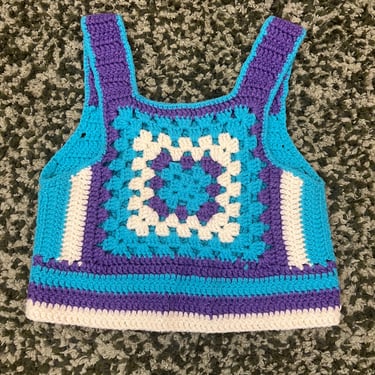 Vintage 1979s crochet vest 
