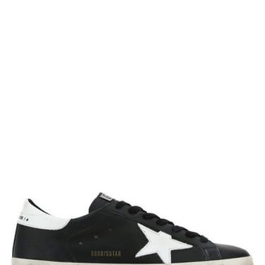 Golden Goose Deluxe Brand Men Black Leather Super Star Classic Sneakers