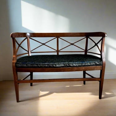 Vintage Curved Bench Settee  MF269-11