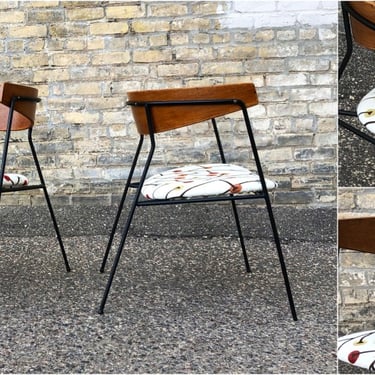 Iron + Walnut Scoop Back Chairs 