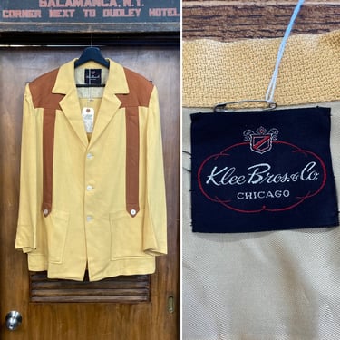 Vintage 1950’s Two-Tone “Carmel Style” Hollywood Leisure Rockabilly Jacket, Carmel Jacket, Elvis, 50’s Vintage Clothing 