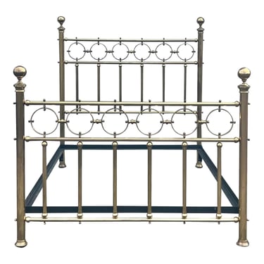 Hollywood Regency Style Brass Bed - Full Size 