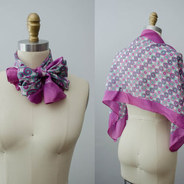 purple neck scarf | long vintage scarf 