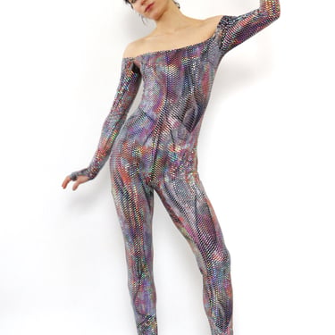 Mirrored Trumpet Flare Catsuit XS/S
