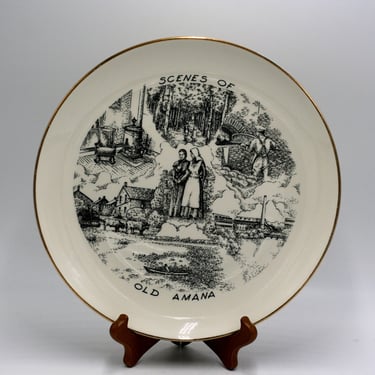 Vintage Scenes of Old Amana plate Amana Colonies plate Homer Laughlin 