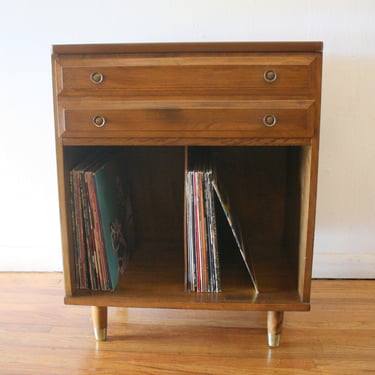 Mid Century Modern Record Stand Cabinet by Baumritter