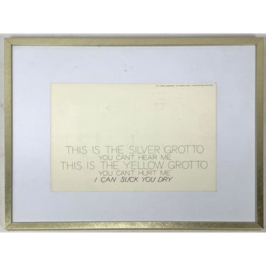 Bruce Nauman, Silver Grotto/Yellow Grotto, Framed Ephemera (1975)