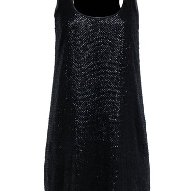 Diane von Furstenberg - Black Beaded & Sequins Sleeveless Dress Sz 4