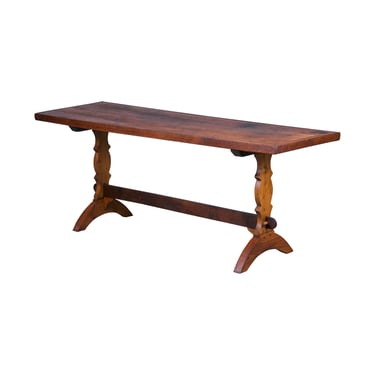 Antique Country French Monastery Style Oak Coffee Table 