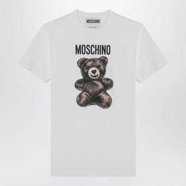 Moschino White Cotton T-Shirt Teddy Bear Women