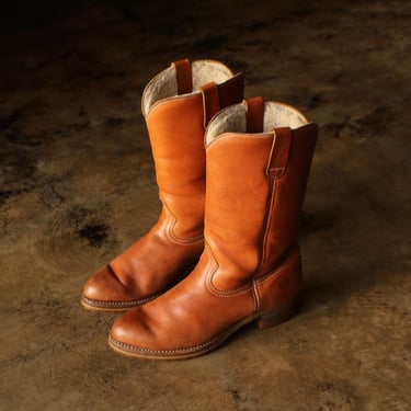 Vintage Levi's Cowboy Boots / 70's Lined Leather Western Boots / Women's Size 9 Boots 