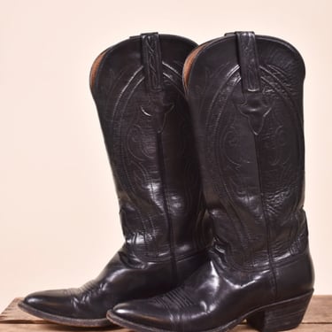 Black Gavin Cowboy Boots By Lucchese, 6.5