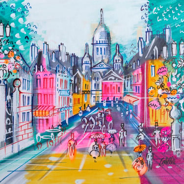 Charles Cobelle, Road to Sacre Coeur, Acrylic 