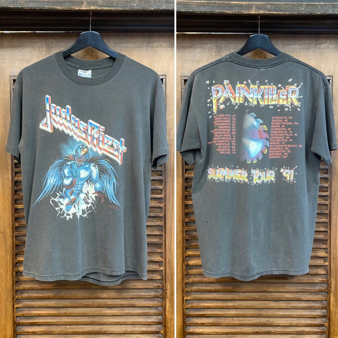 Vintage 1990’s Dated 1991 “Judas Priest” Rock Band Tour Brockum T-Shirt ...