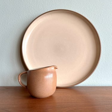 Vintage Heath cream pitcher / Sandalwood taupe brown ceramic creamer / midcentury California pottery 