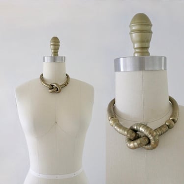 knotted brass necklace 
