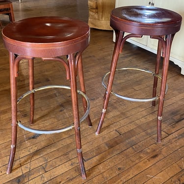 Red Cafe Stools from Bistro Zinc