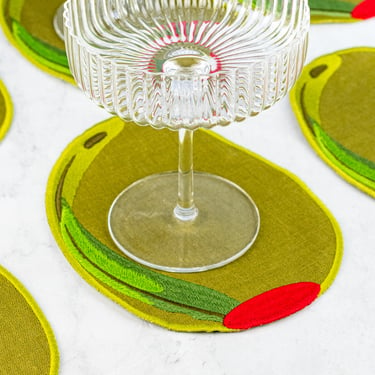 Olive Cocktail Mats - Set of 4