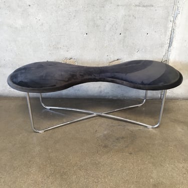 Vintage Swedish Modern Two-Seat Bench By Tomoyuki Matsuoka For Bla Station