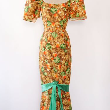 Tropical Filipiniana Terno Sleeve Dress S/M
