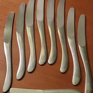 Towle Lauffer Germany Stainless Dinner Knifes and Butter Knife 9 pieces 