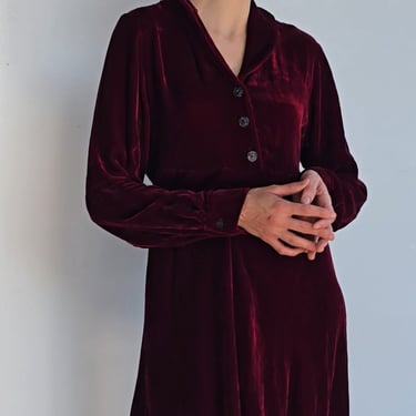 Oxblood Velvet Dress (S)