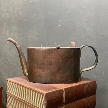 18th Century Copper Kettle Industrial Vintage Colonial Americana 