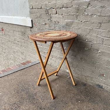 Carved Teak Side Table