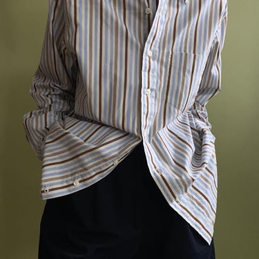 classic cotton menswear striped blouse 