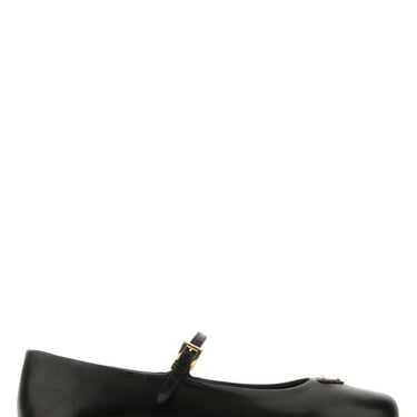 Prada Woman Black Nappa Leather Ballerinas