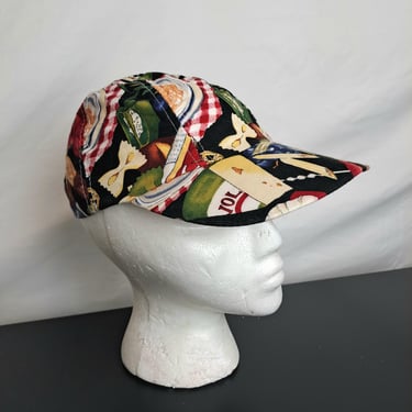 Vintage 90s Pasta & Italian Food Baseball Hat 