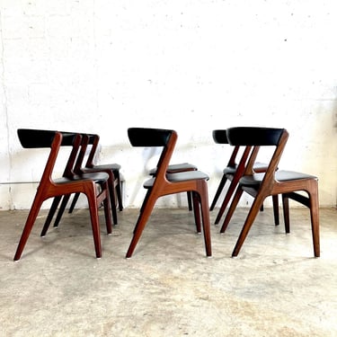 Kai Kristiansen Dining Chairs Danish Mid Century Modern 