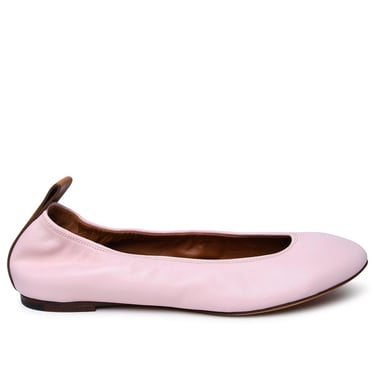 Lanvin Pink Leather Ballet Flats Woman